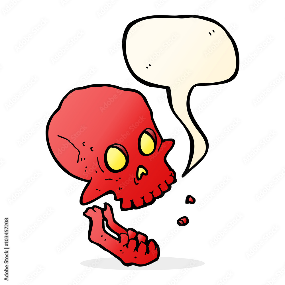 cartoon laughing skull with speech bubble cartoon laughing skull with speech bubble