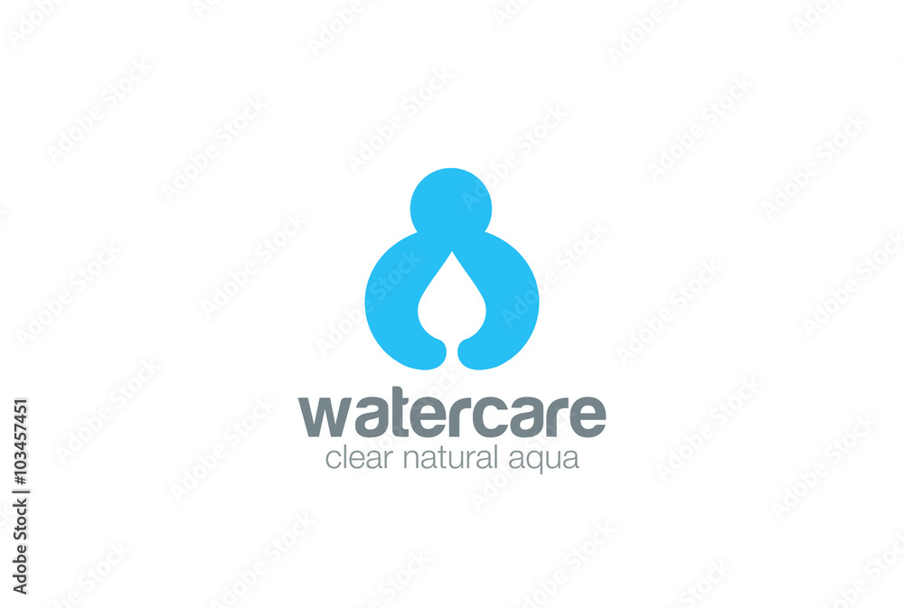 Water droplet holding Logo design. Waterdrop aqua drop icon Water droplet holding Logo design. Waterdrop aqua drop icon