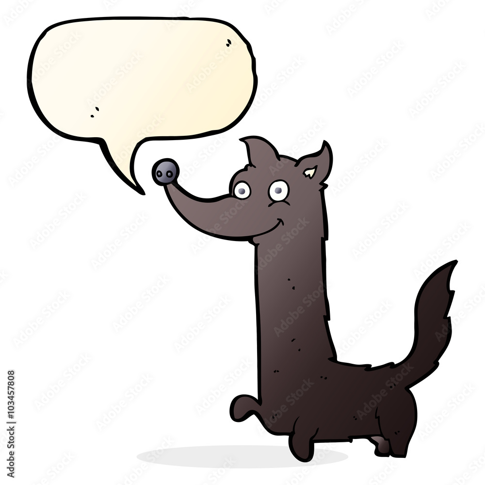 cartoon happy dog with speech bubble cartoon happy dog with speech bubble