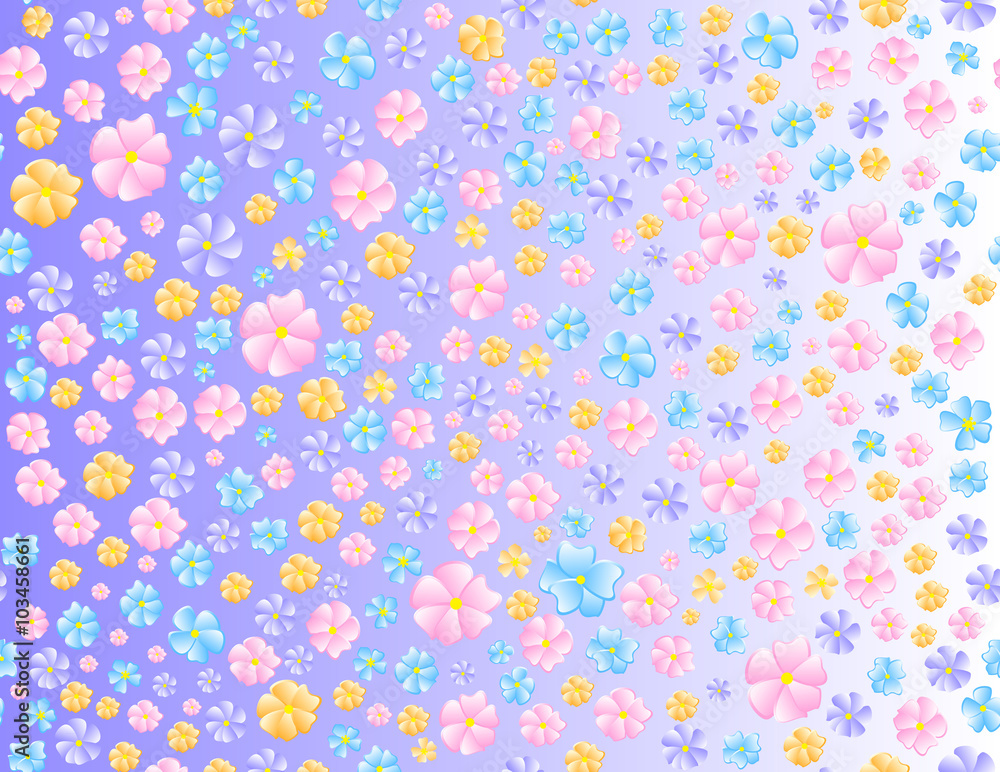 Nice vector spring seamless with beautiful wild flowers Nice vector spring seamless with beautiful wild flowers