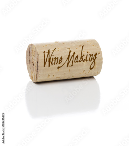 Wine Making Branded Wine Cork on White