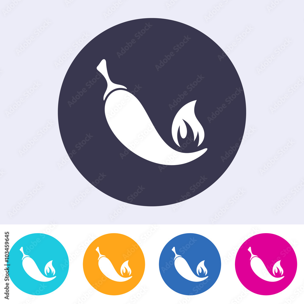 Single vector chilli pepper icon Single vector chilli pepper icon