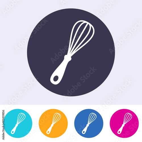 Single vector whisk icon