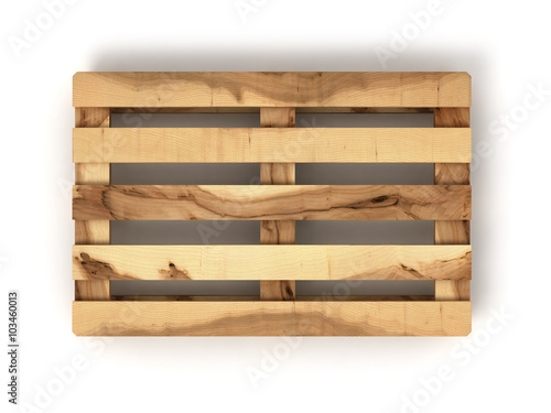 Foto wooden Euro pallet balls isolated on white background