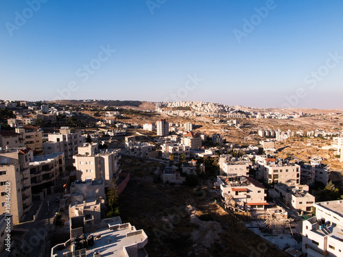 Fototapeta Naklejka Na Ścianę i Meble -  View of Har Homa (Homat Shmuel) from Bethlehem 2015
