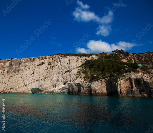 Blue caves on Zakynthos island 