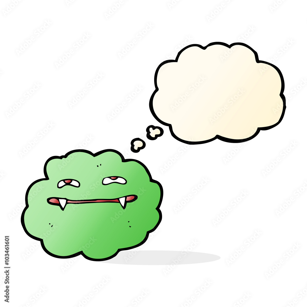 cartoon vampire cloud with thought bubble cartoon vampire cloud with thought bubble