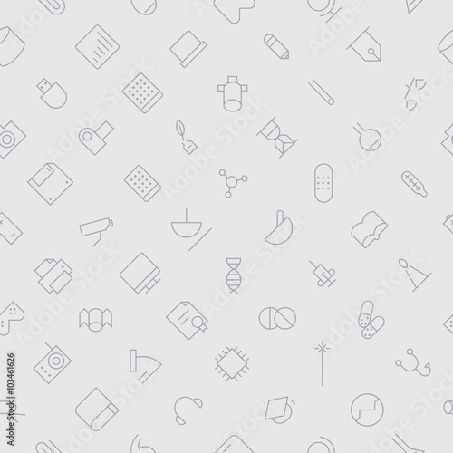 Seamless background pattern for technology and science
