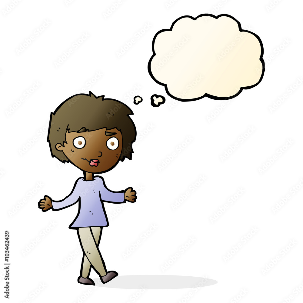 cartoon confused woman with thought bubble cartoon confused woman with thought bubble