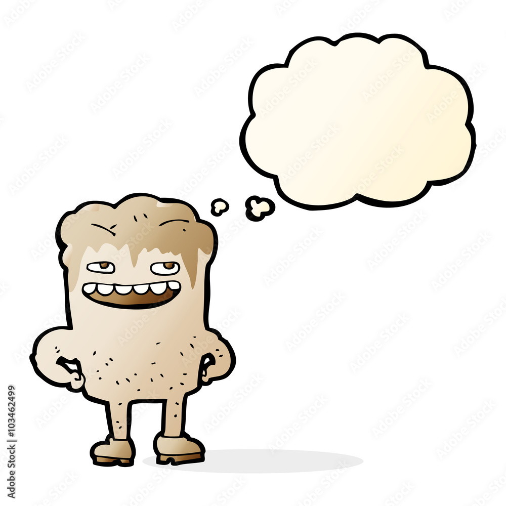 cartoon bad tooth with thought bubble cartoon bad tooth with thought bubble