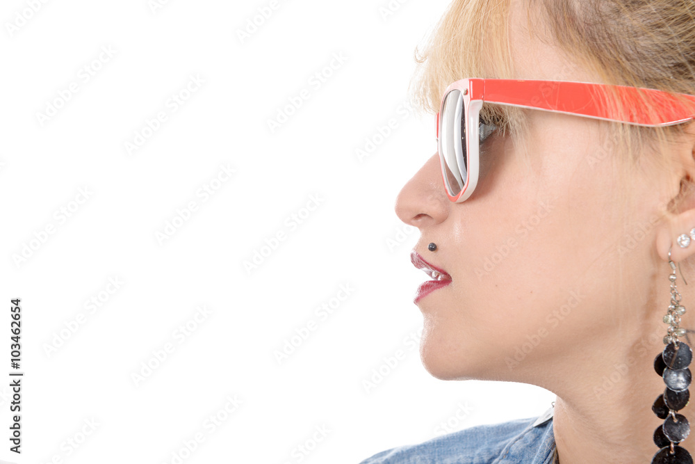 Portrait of beautiful business woman in profile Portrait of beautiful business woman in profile