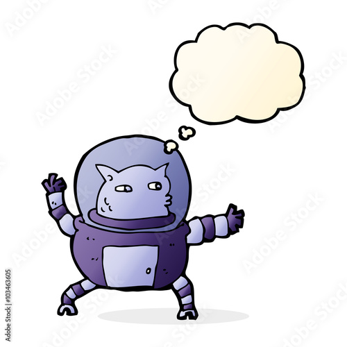 cartoon alien with thought bubble