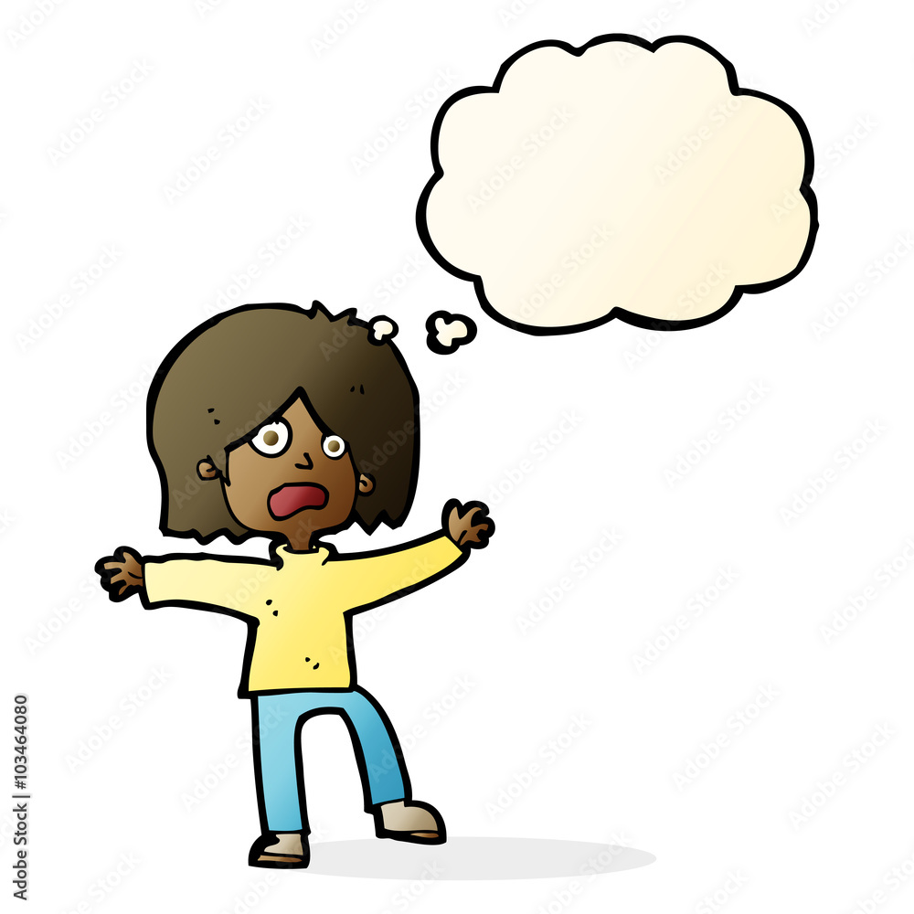 cartoon unhappy person with thought bubble cartoon unhappy person with thought bubble