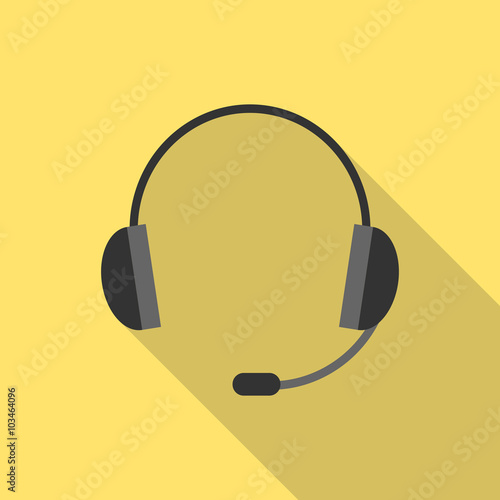 Headset with long shadow