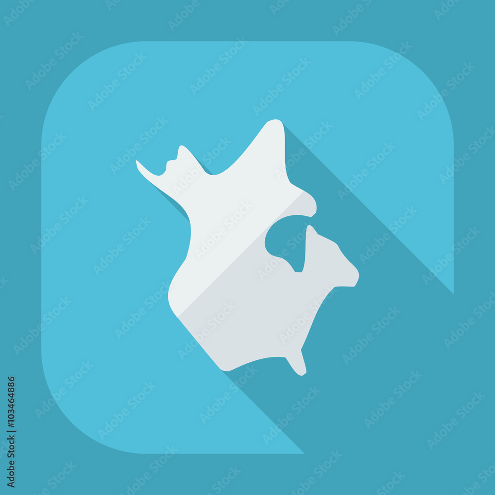 Flat modern design with shadow icons map of Canada Flat modern design with shadow icons map of Canada