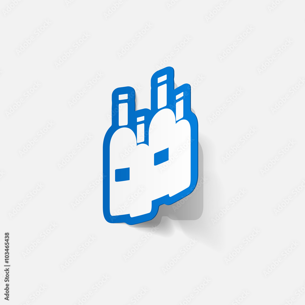 paper sticker: wine bottles paper sticker: wine bottles