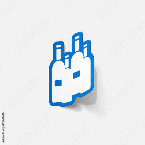 paper sticker: wine bottles