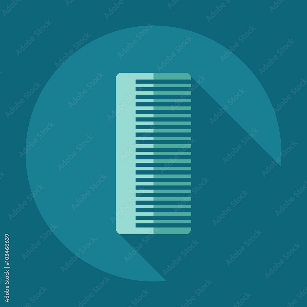 Flat modern design with shadow icons comb Flat modern design with shadow icons comb