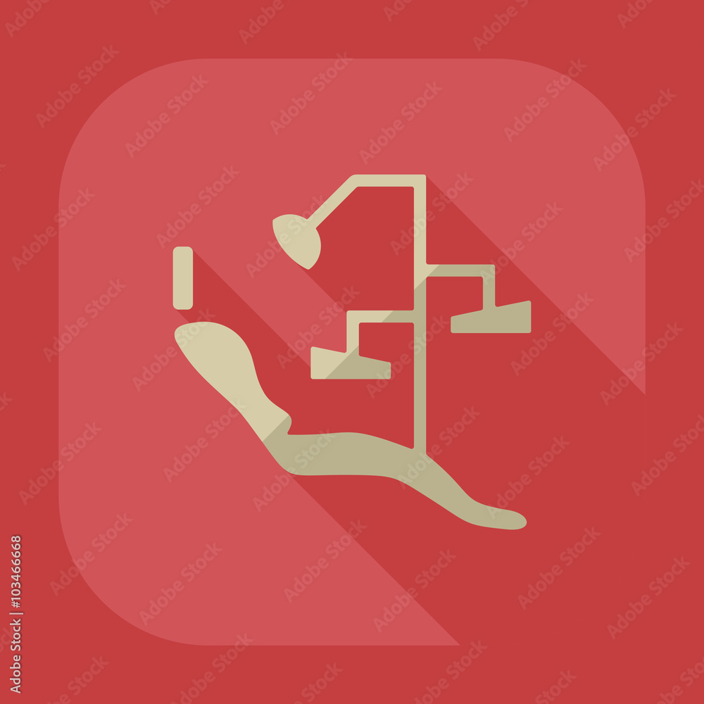 Flat modern design with shadow dentist chair Flat modern design with shadow dentist chair