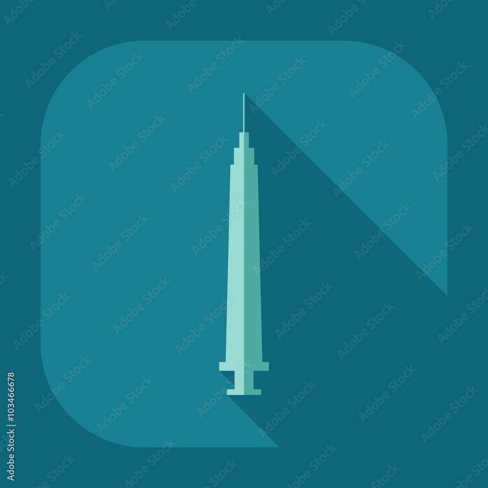 Flat modern design with shadow dentist tool Flat modern design with shadow dentist tool