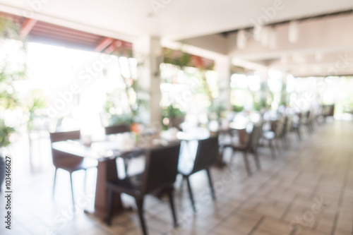Abstract blur restaurant interior