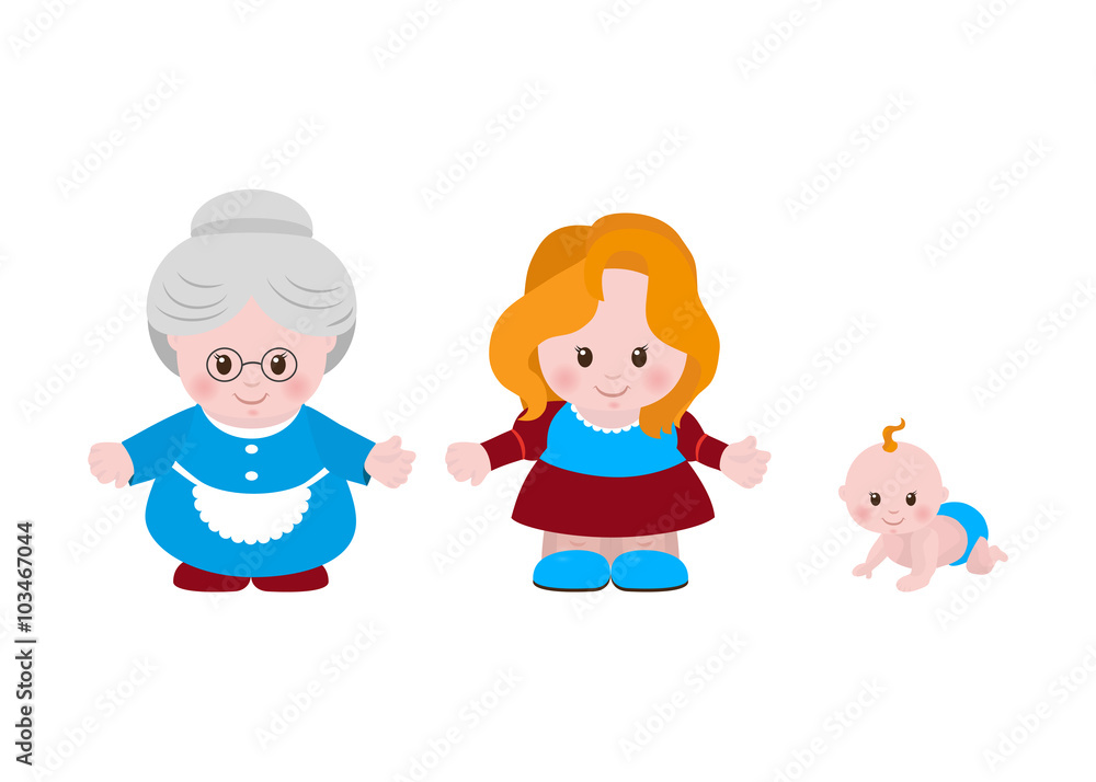 Three generations. Women of different ages Three generations. Women of different ages
