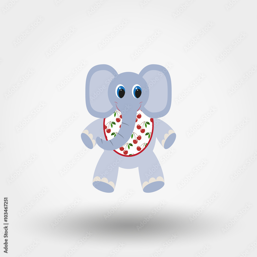 Fototapeta premium Elephant toy in the Bib.