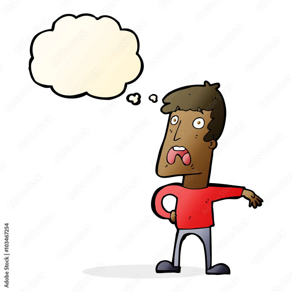 cartoon complaining man with thought bubble cartoon complaining man with thought bubble