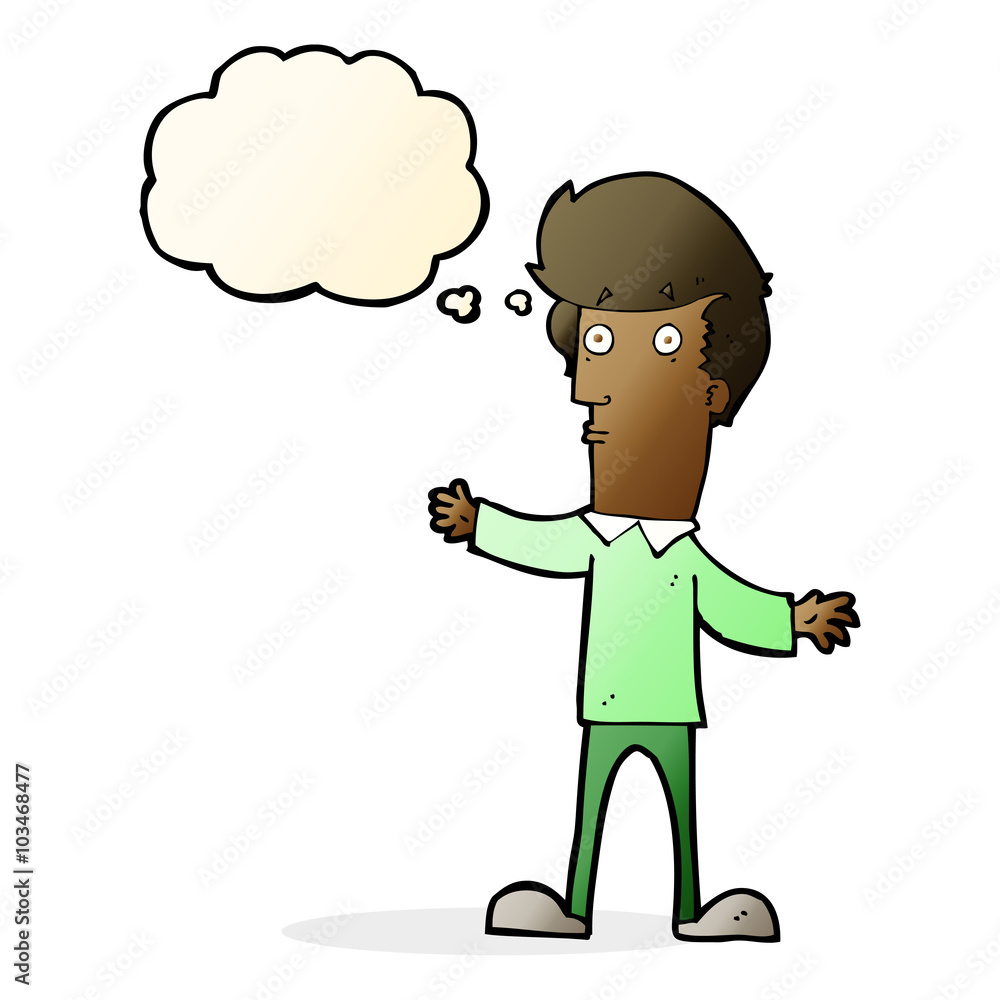 cartoon startled man with thought bubble cartoon startled man with thought bubble