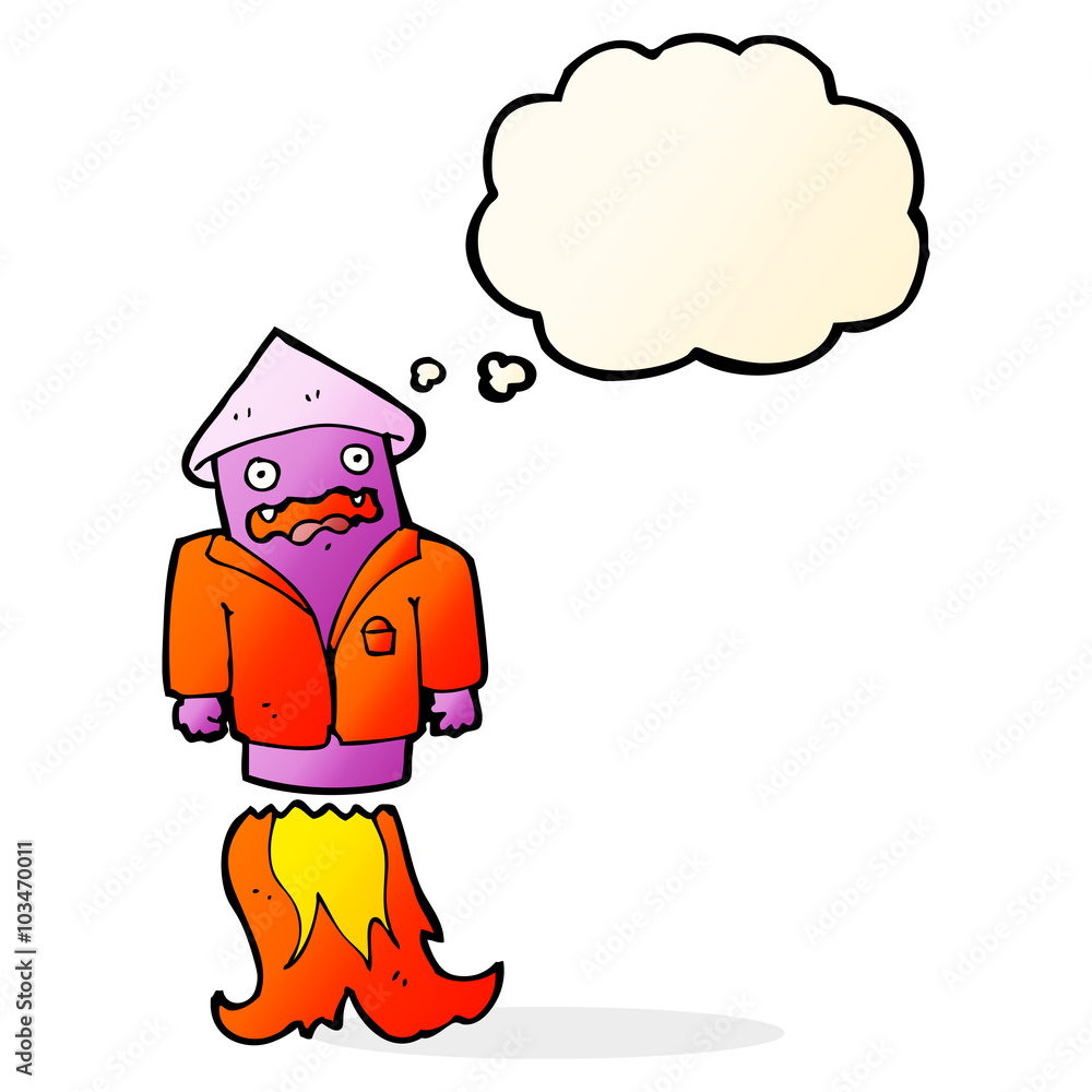 cartoon firework in business suit with thought bubble cartoon firework in business suit with thought bubble