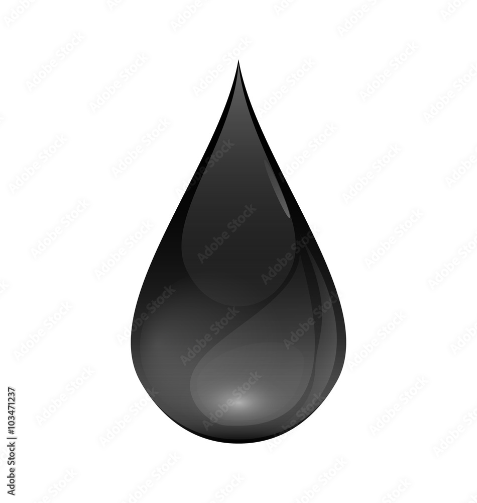 Brent Oil Drop black icon isolated on white Brent Oil Drop black icon isolated on white