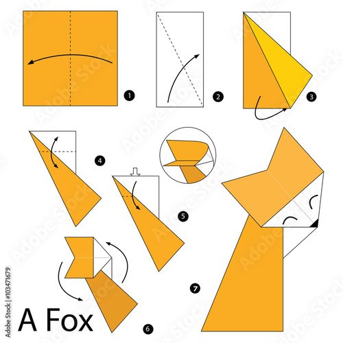 step by step instructions how to make origami A Fox.
