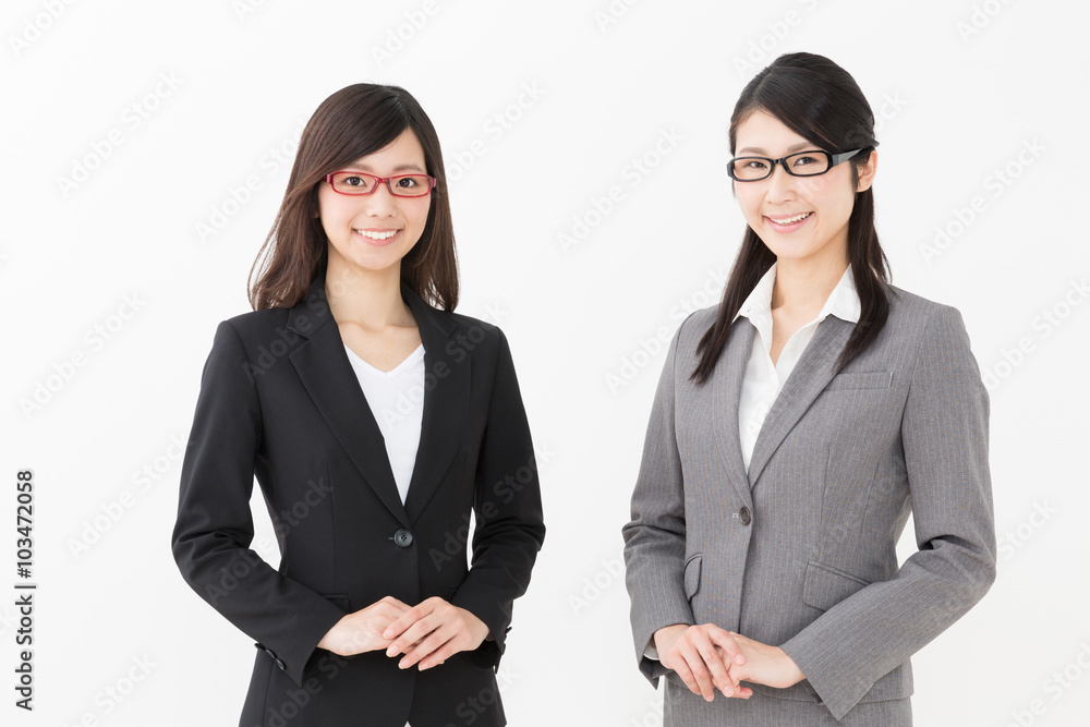 asian businesswomen isolated on white background asian businesswomen isolated on white background