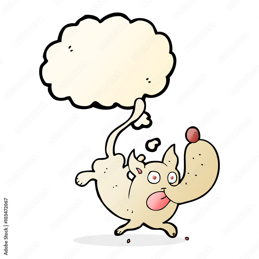 cartoon funny dog with thought bubble cartoon funny dog with thought bubble