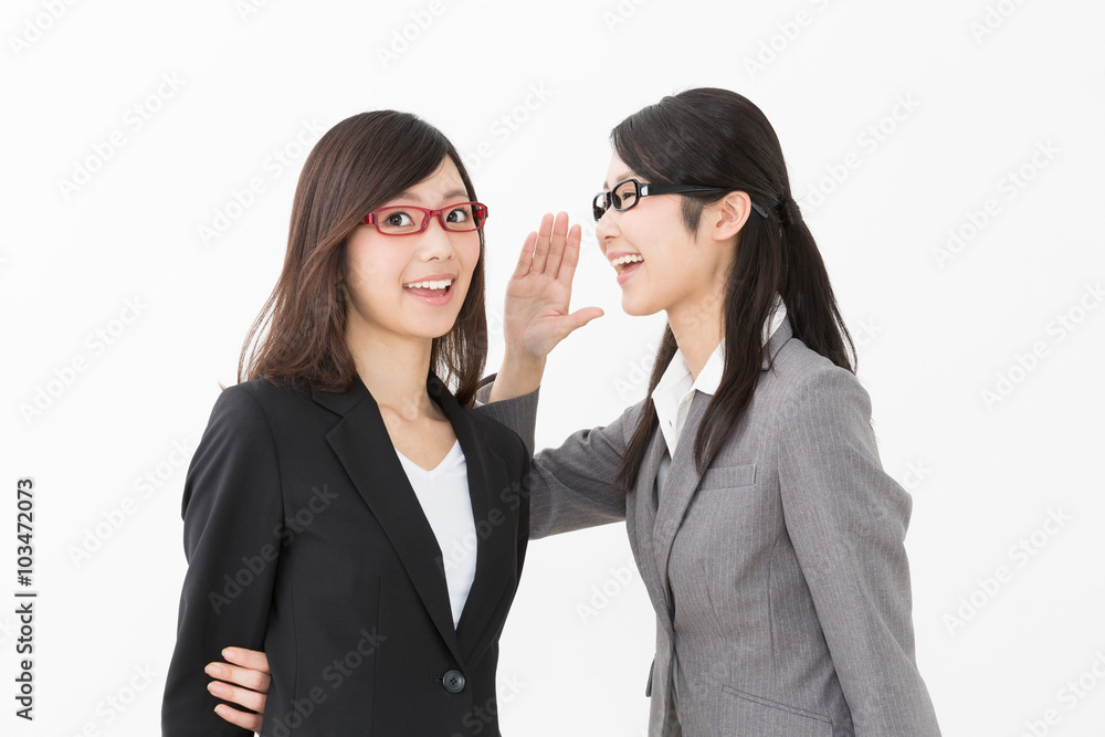 asian businesswomen isolated on white background asian businesswomen isolated on white background