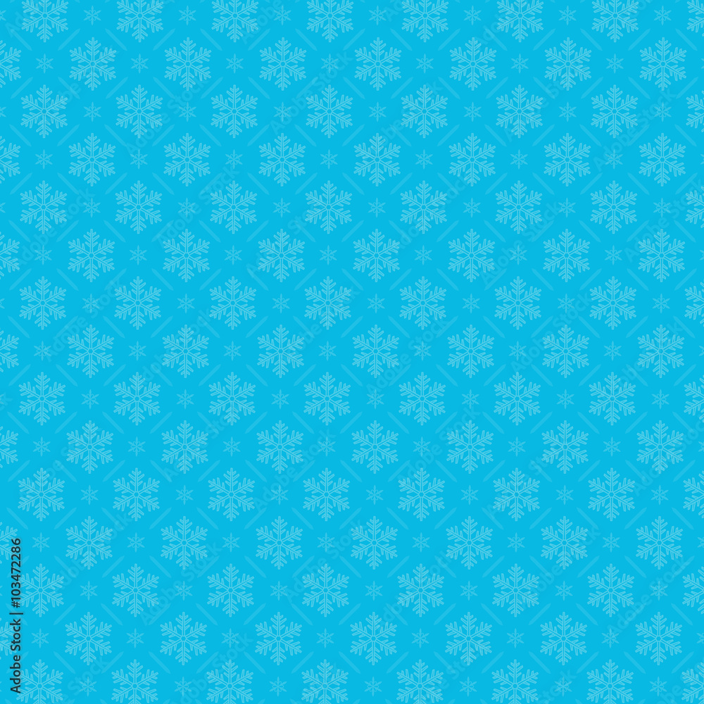 Snowflake pattern on blue background