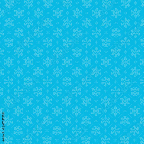 Snowflake pattern on blue background