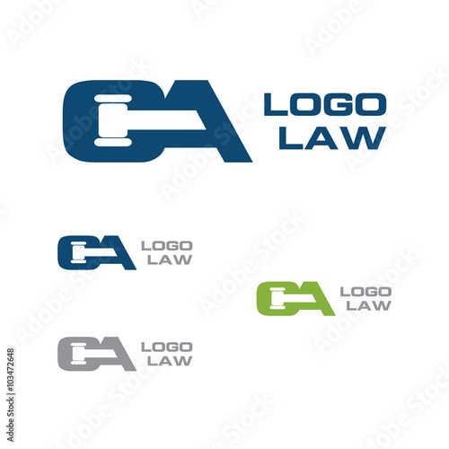 CA logo law with judge hammer
