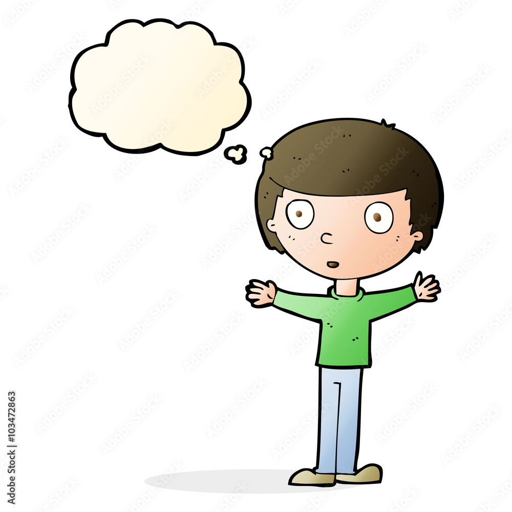 cartoon surprised man with thought bubble cartoon surprised man with thought bubble