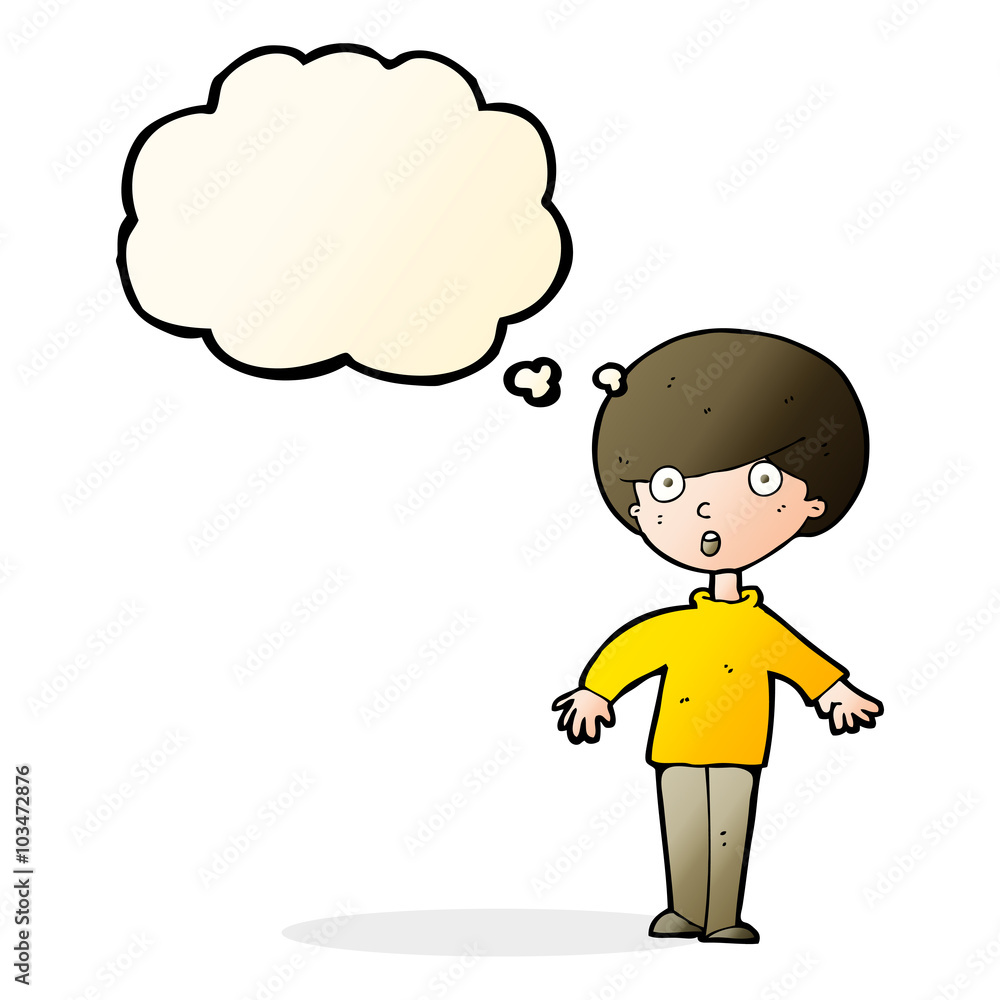 cartoon surprised man with thought bubble cartoon surprised man with thought bubble