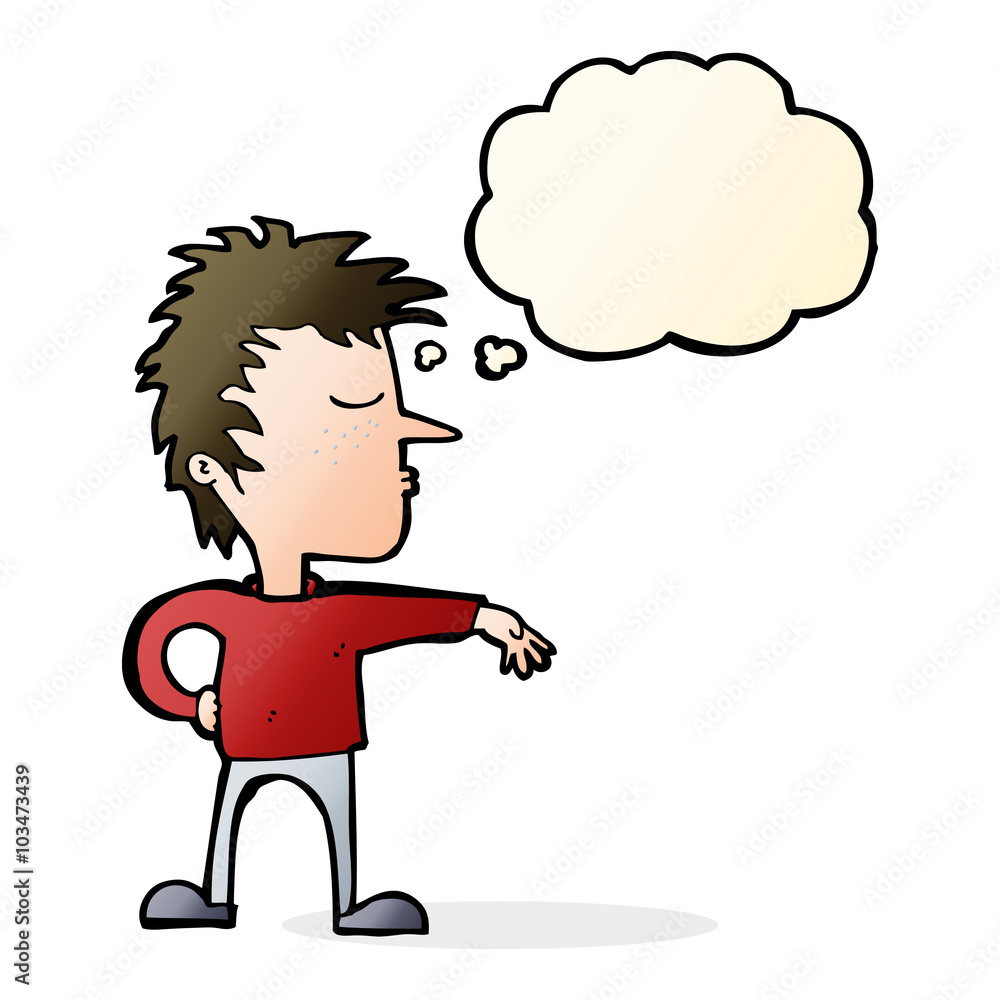 cartoon man making camp gesture with thought bubble cartoon man making camp gesture with thought bubble