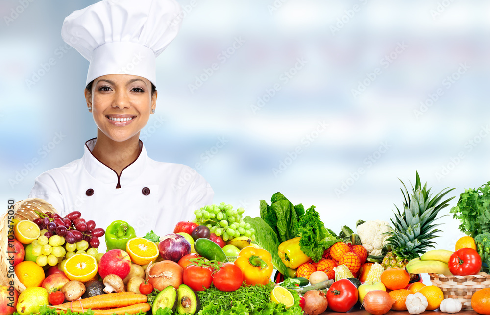 Asian chef woman. Asian chef woman.