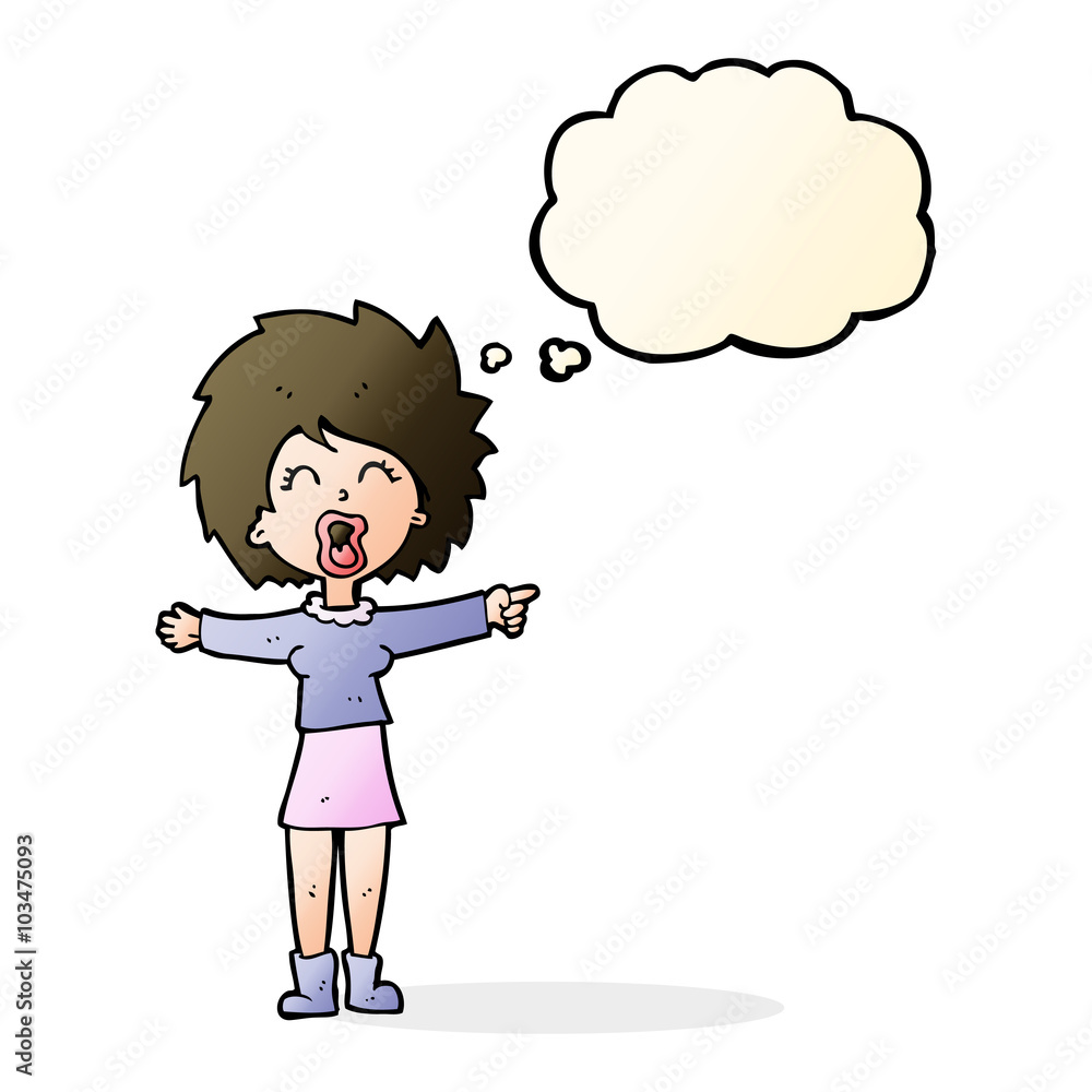 cartoon stressed out woman talking with thought bubble cartoon stressed out woman talking with thought bubble