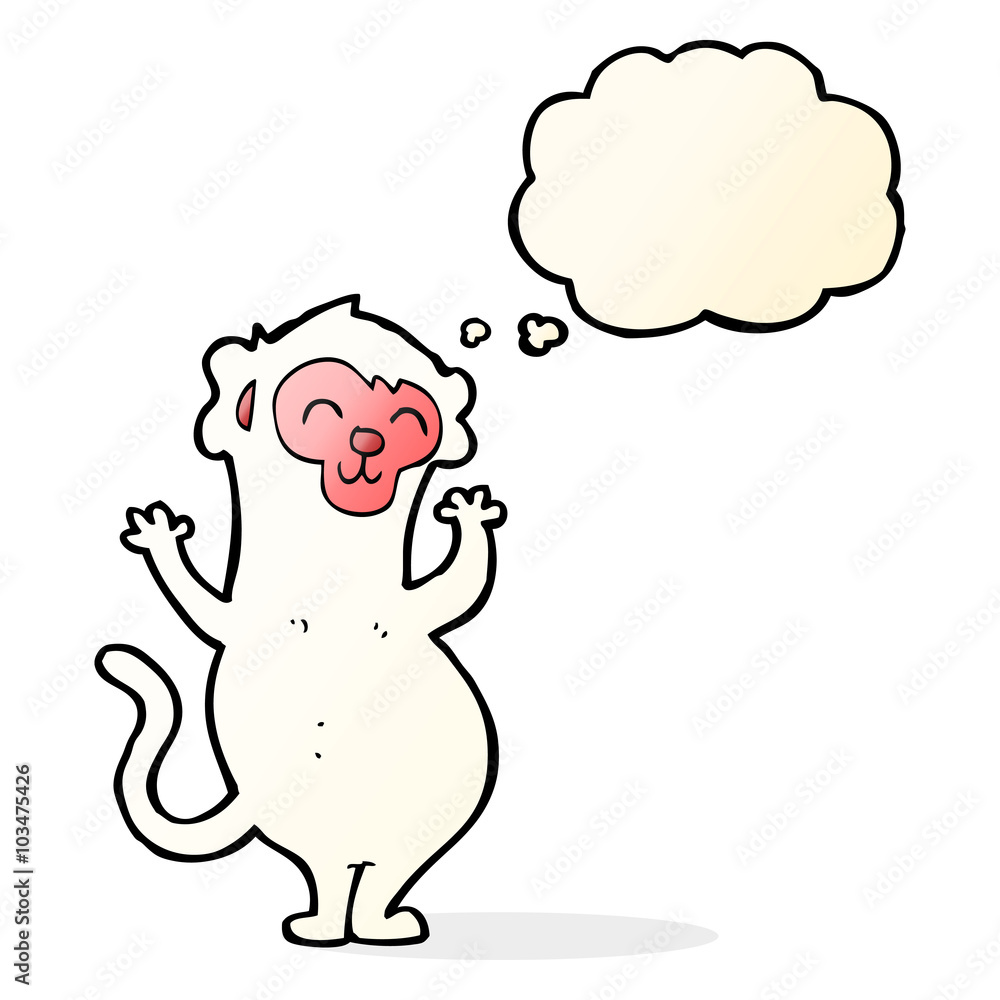 cartoon monkey with thought bubble cartoon monkey with thought bubble