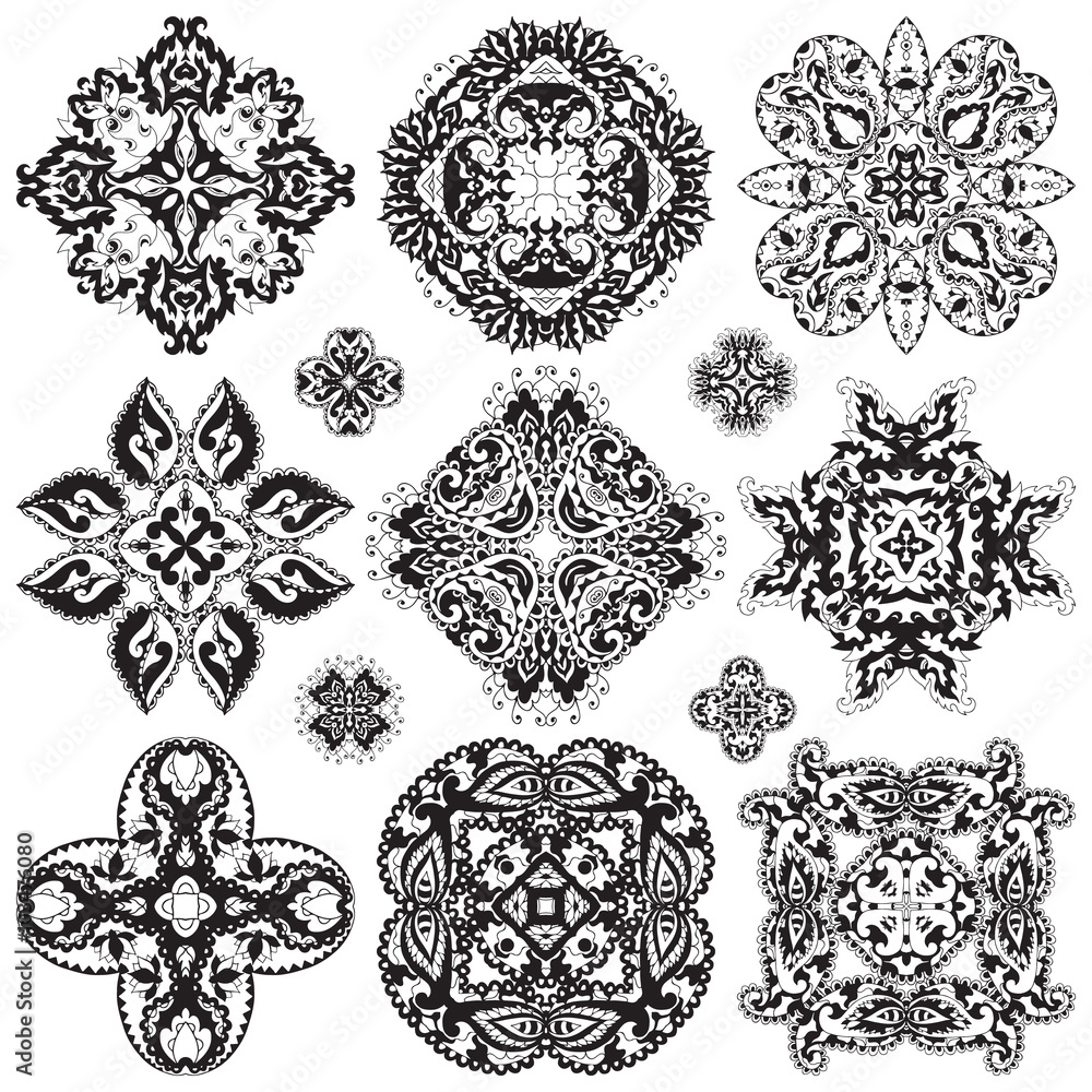 Fototapeta premium Set of mandalas