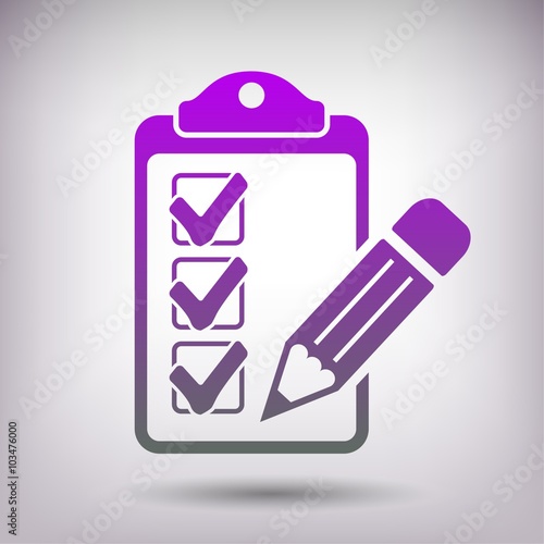 Pictograph of checklist