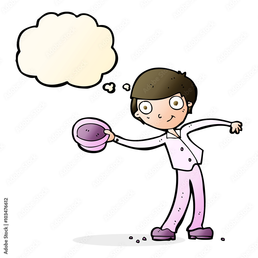 cartoon man tipping hat with thought bubble cartoon man tipping hat with thought bubble