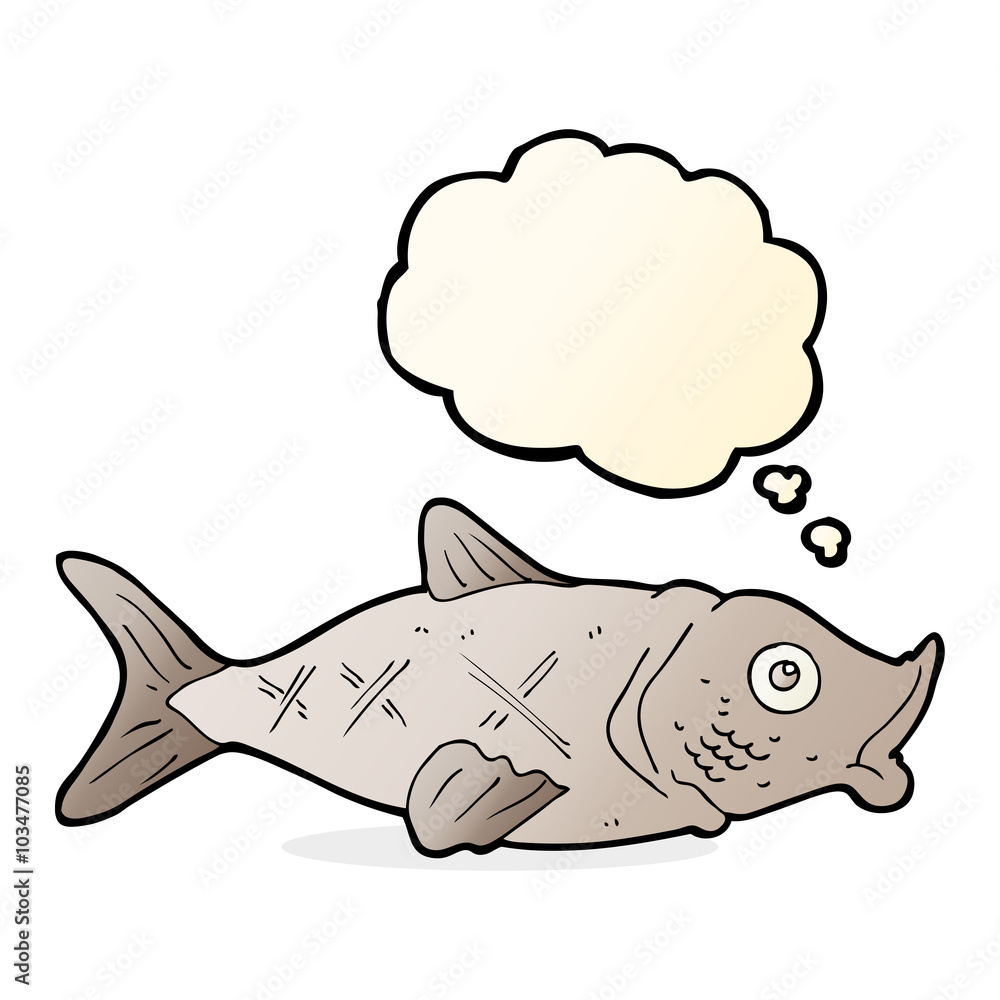 cartoon fish with thought bubble cartoon fish with thought bubble