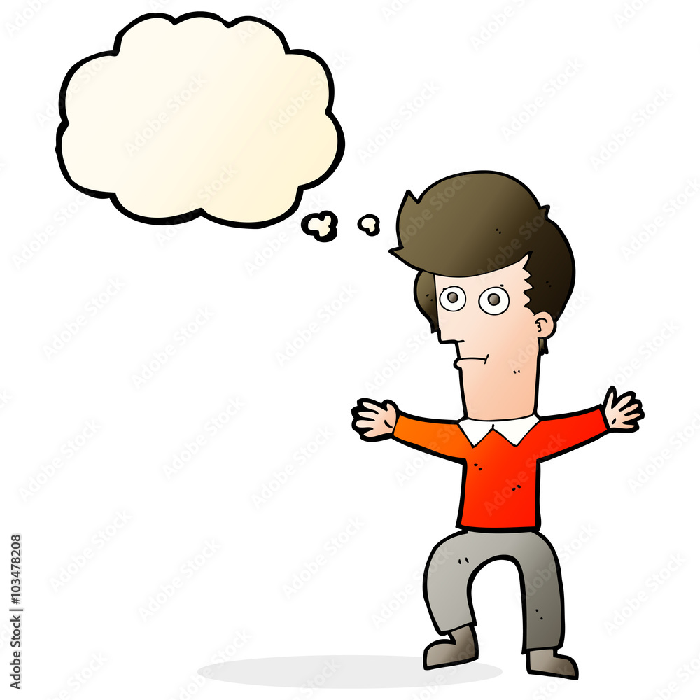 cartoon startled man with thought bubble cartoon startled man with thought bubble