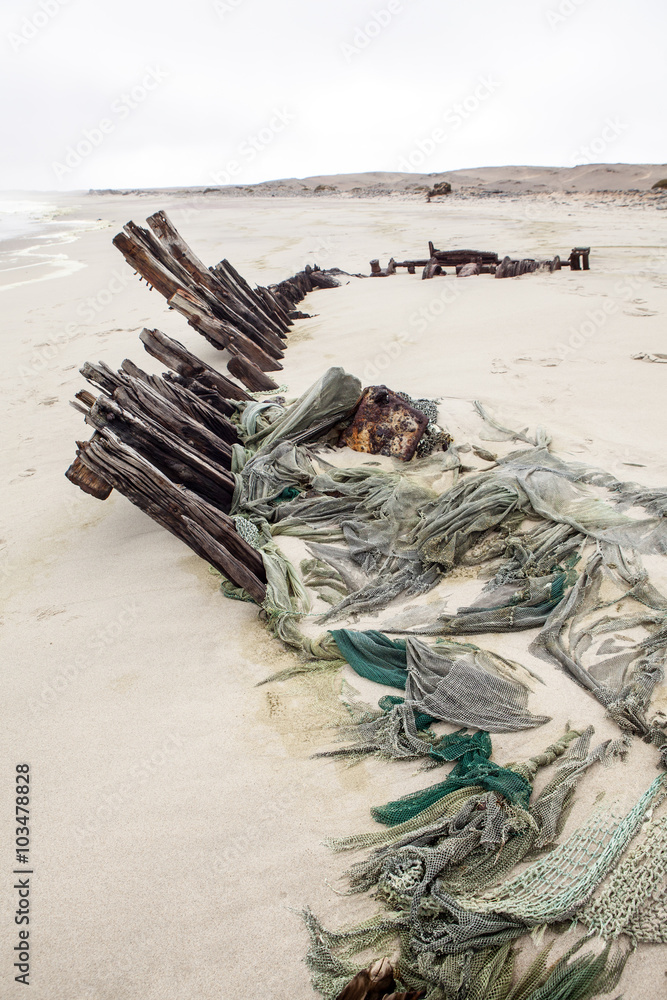 Wreckage on the Skeleton Coast of Namibia. Wreckage on the Skeleton Coast of Namibia.